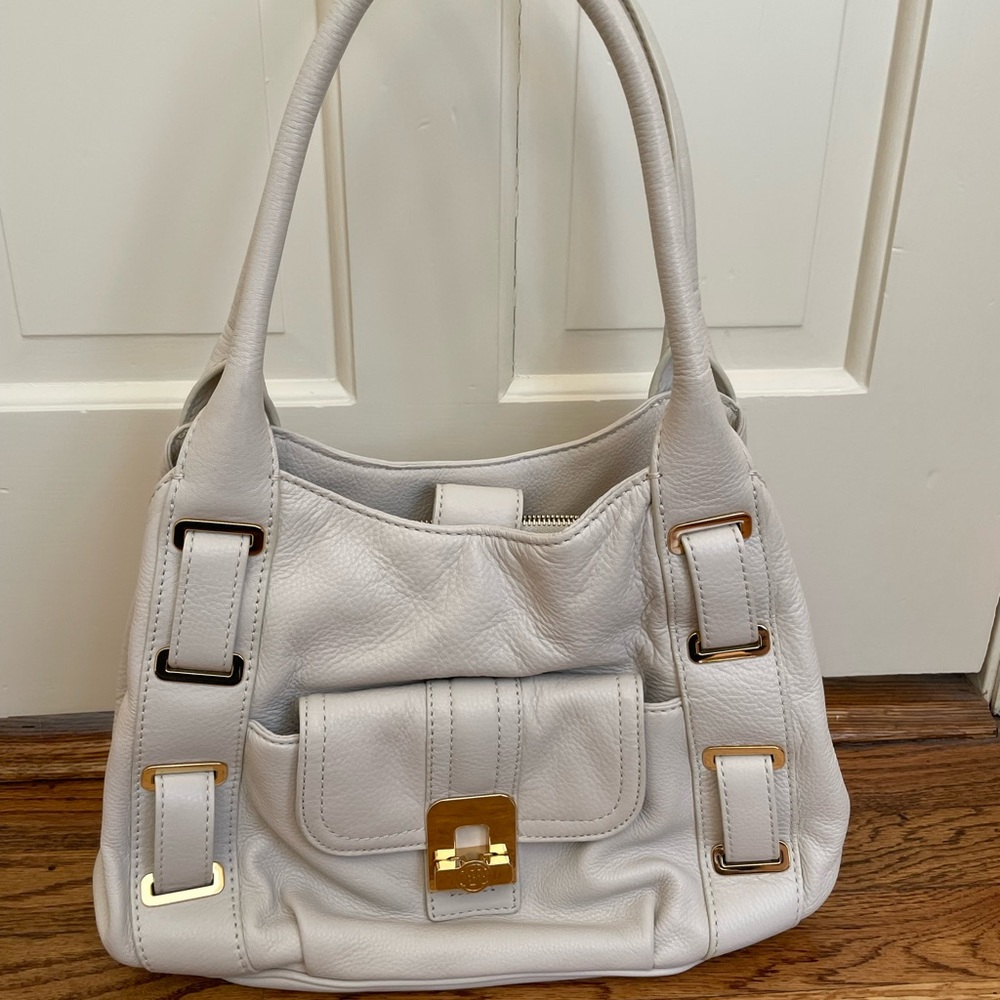 Michael Kors shoulder bag - off white with gold tone hardware